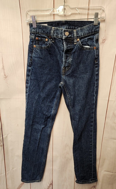 Gap Women's Size 24 (00) Blue Jeans Cheeky Straight High Rise Button Fly