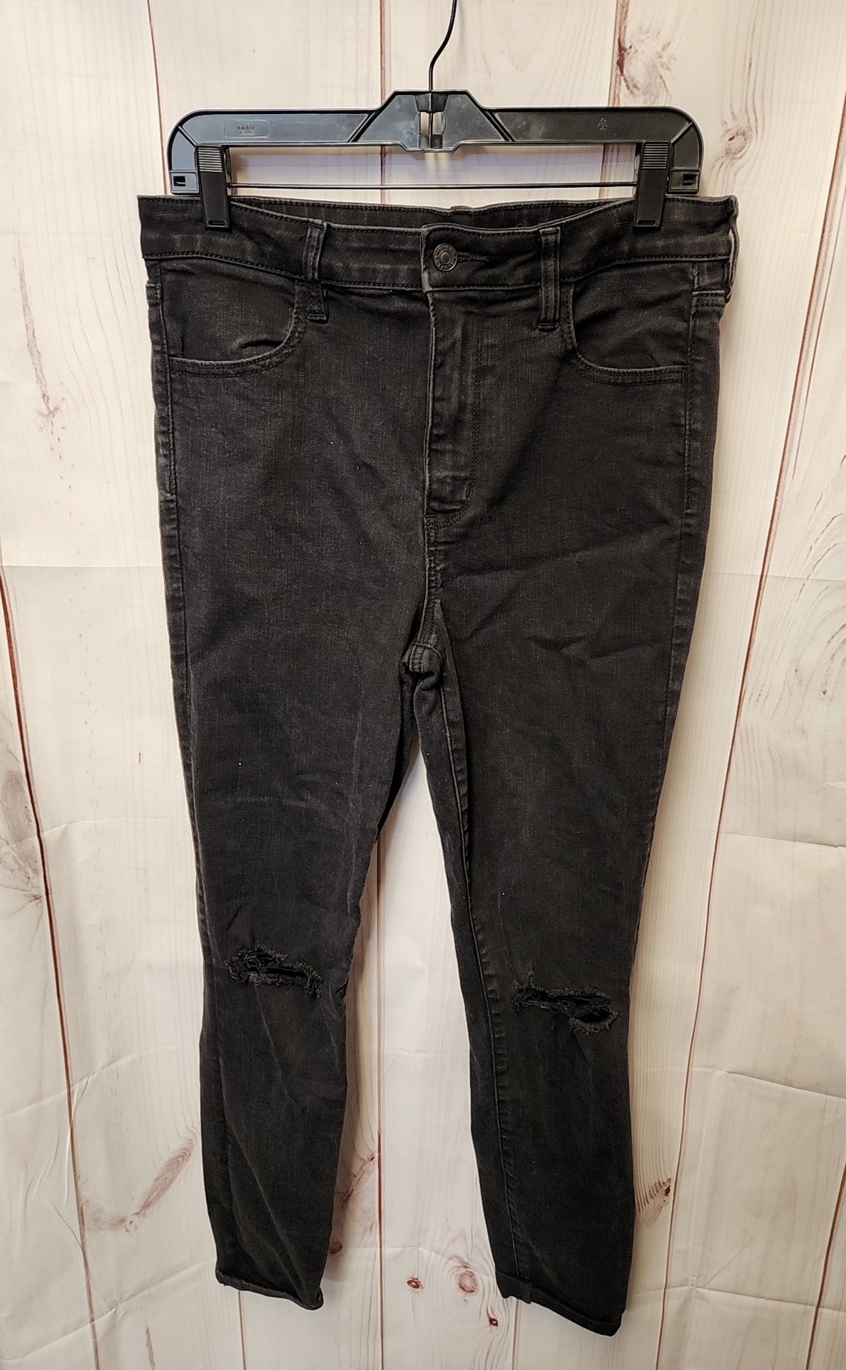 American Eagle Women's Size 14 Long Black Jeans Super Hi-Rise Jegging