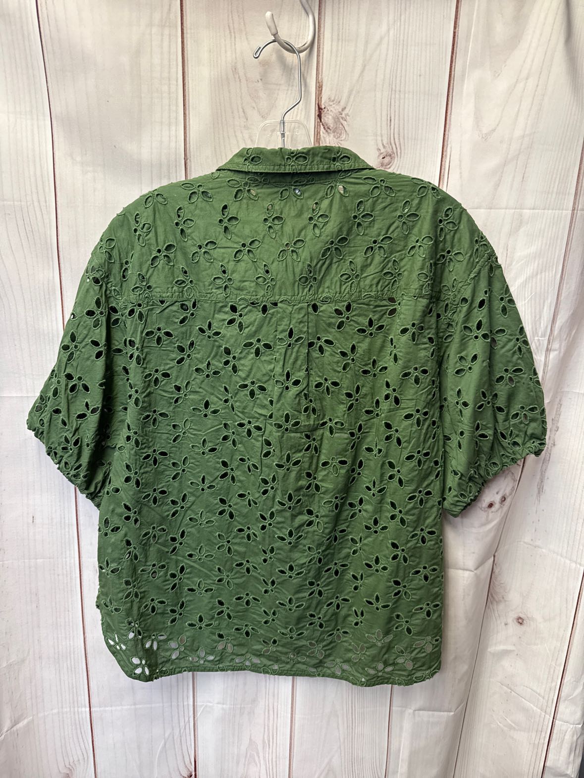 J Crew Women's Size 14 Green Short Sleeve Top