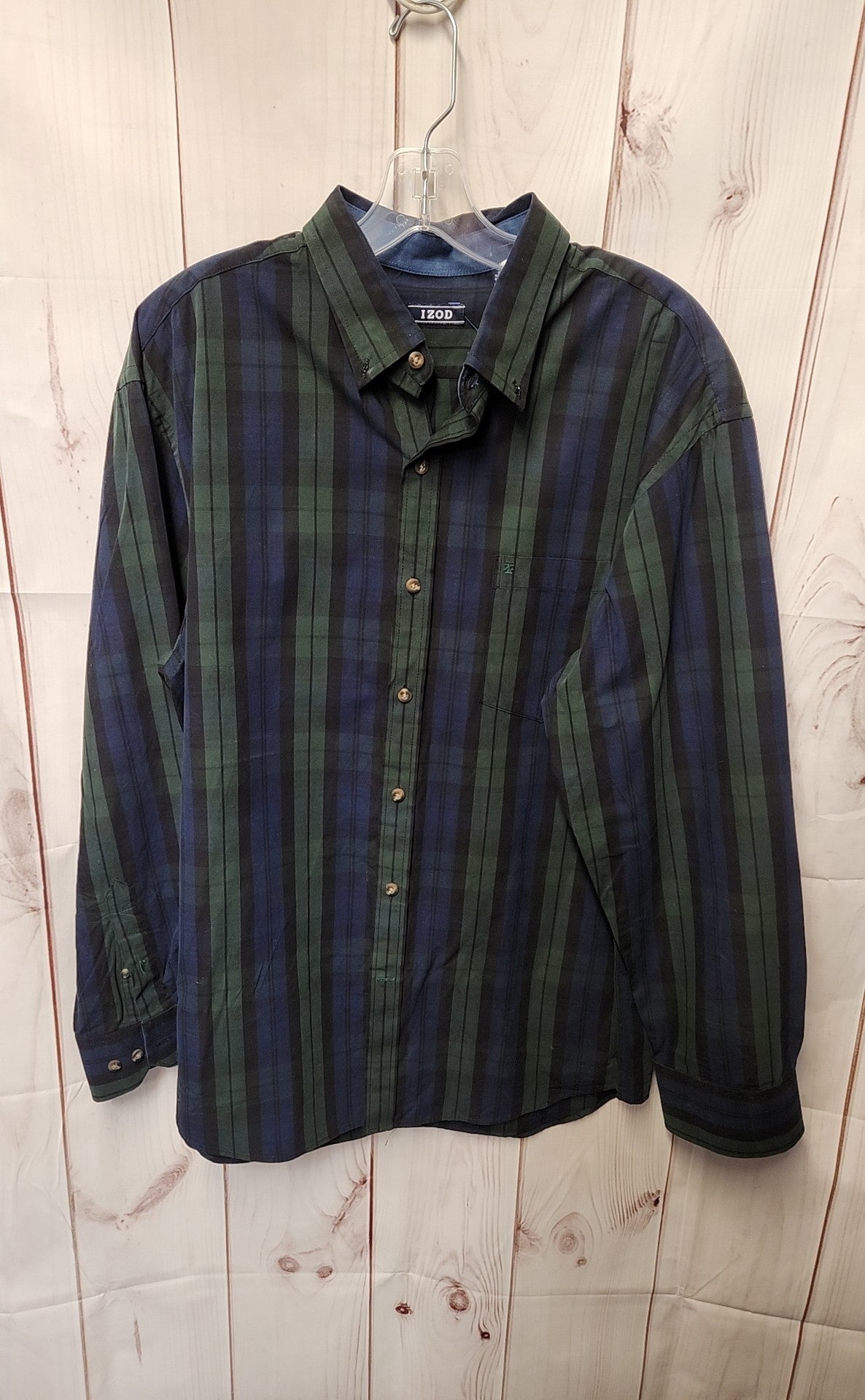 Izod Men's Size XL Navy & Green Shirt