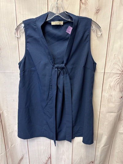 Poema Women's Size M Navy Sleeveless Top