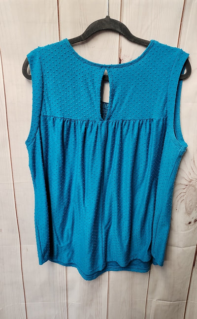 Zac & Rachel Women's Size 1X Teal Sleeveless Top