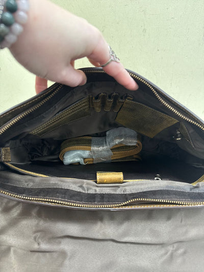 NWT Viceroy Brown Leather Briefcase