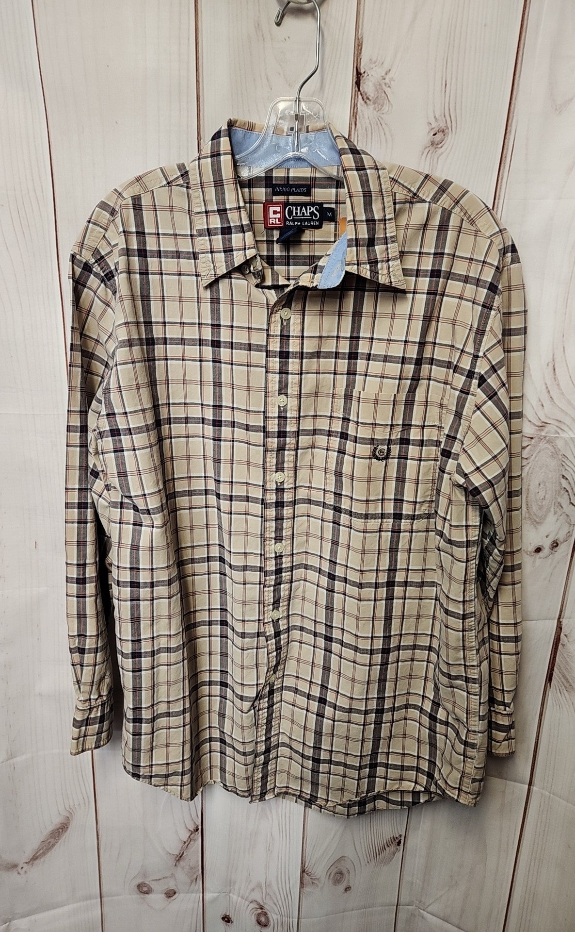 Chaps Men's Size M Beige Shirt