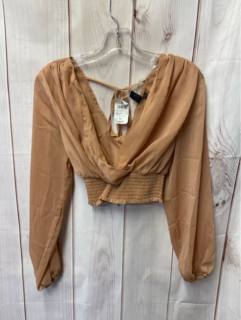 Windsor Women's Size XS Brown Long Sleeve Top