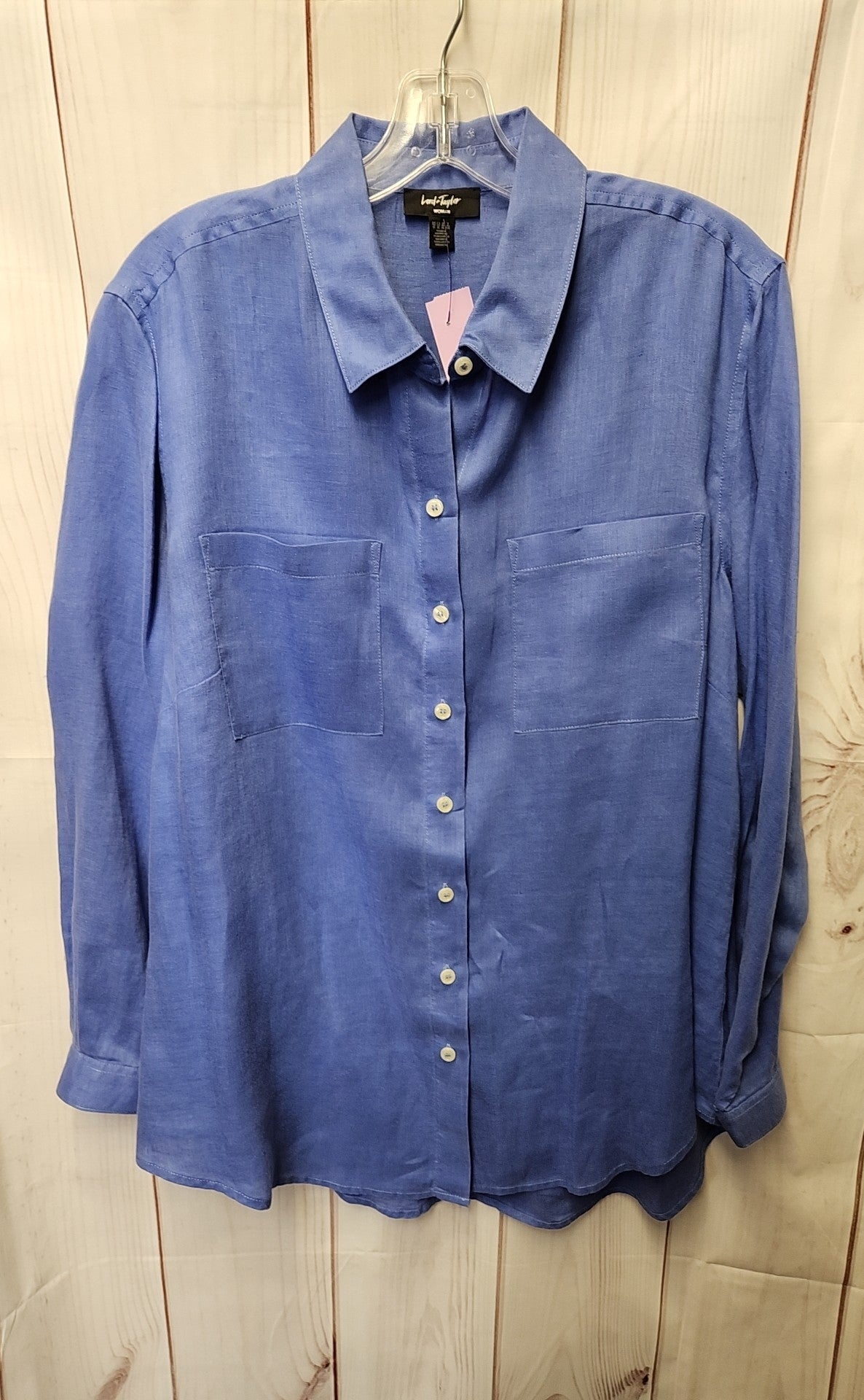 Lord & Taylor Women's Size 1X Blue Long Sleeve Top