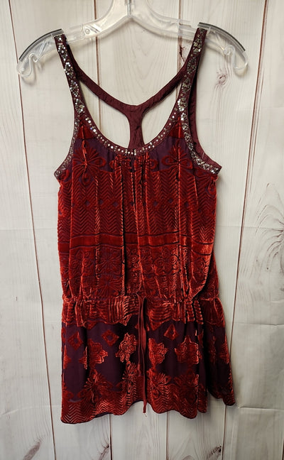 Free People Women's Size 4 Red Sleeveless Top