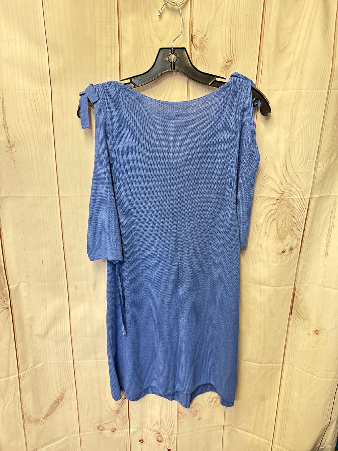 Chico's Women's Size 3 = US XL Blue Knit Cold Shoulder Top