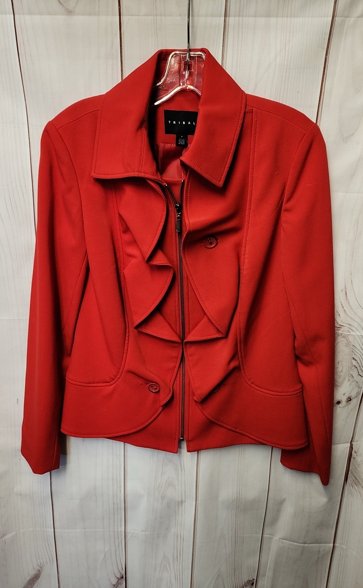 Tribal Women's Size 4 Red Jacket