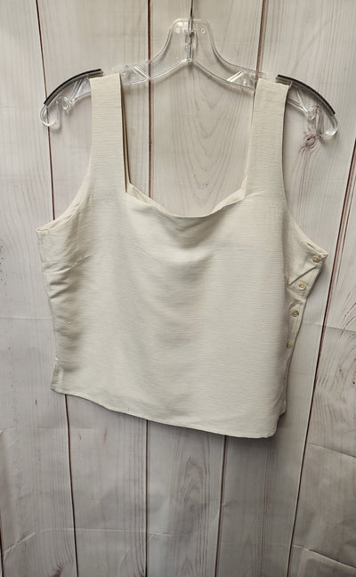 NWT Tommy Bahama Women's Size 14 Beige Silk Sleeveless Top