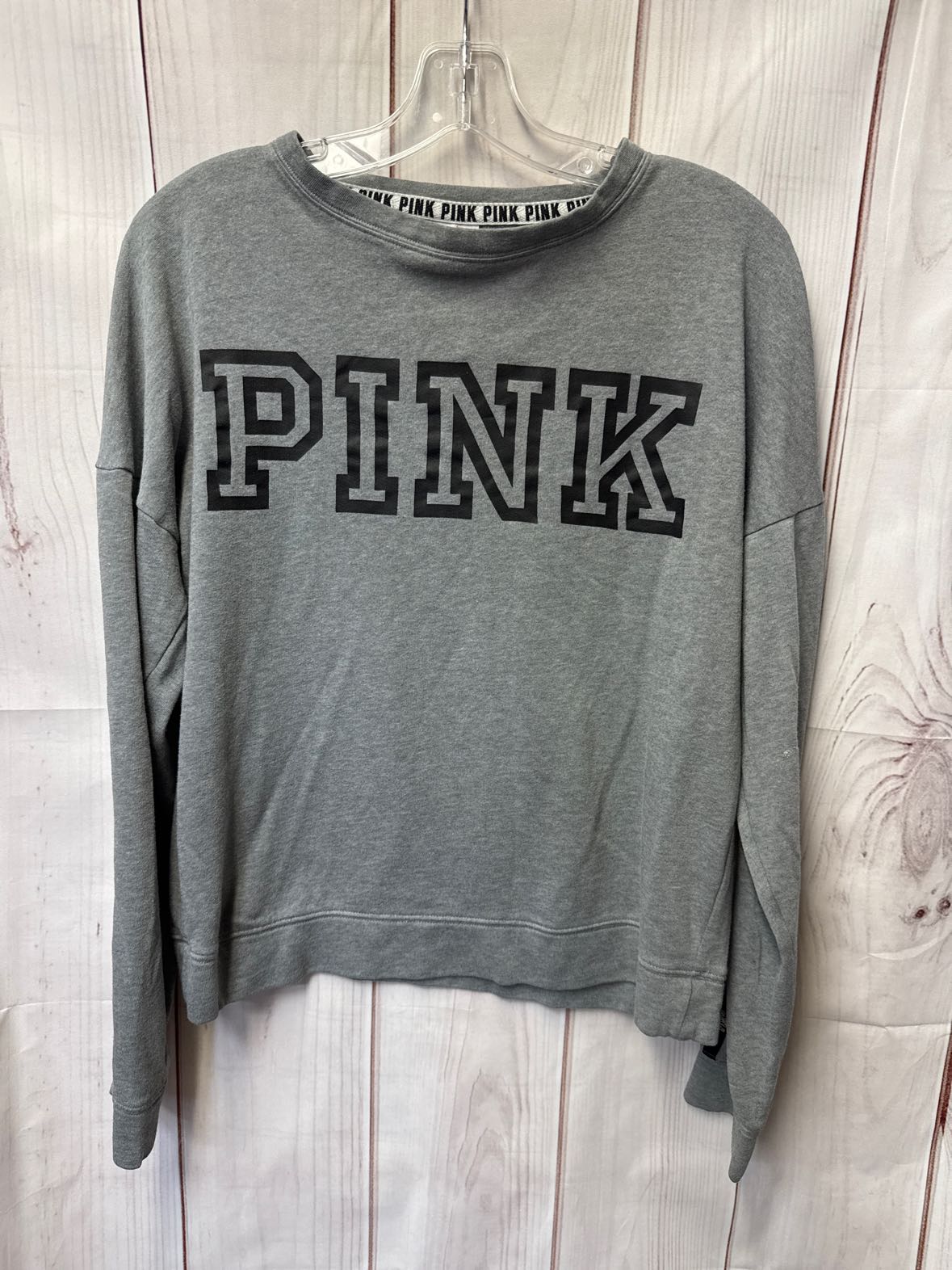 Pink Women's Size S Gray Long Sleeve Top