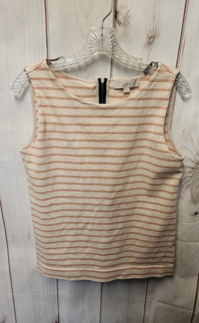 Loft Women's Size M Peach Sleeveless Top