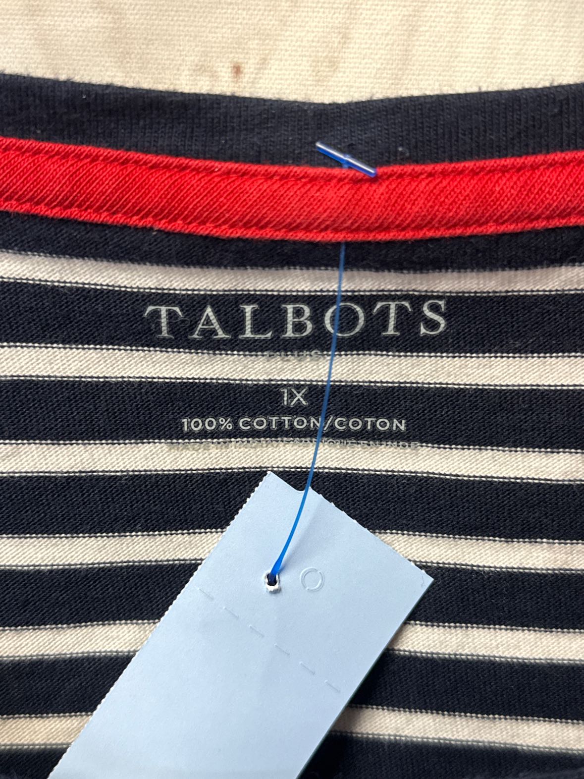 Talbots Women's Size 1X Navy Long Sleeve Top