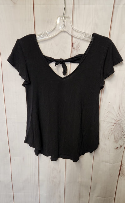 Bobeau Women's Size XS Petite Black Short Sleeve Top