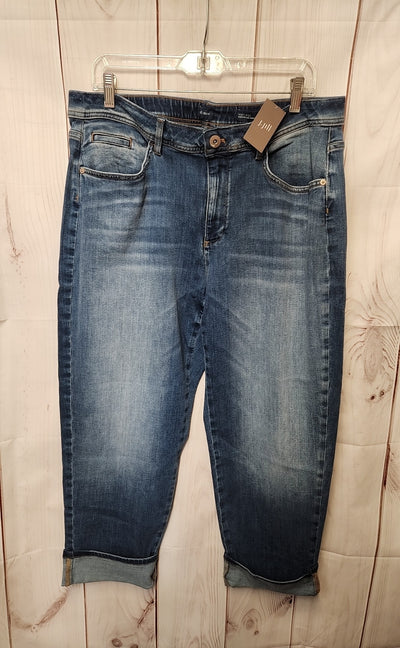 J Jill Women's Size 18 Petite High Rise Straight Leg Ankle Blue Jeans NWT