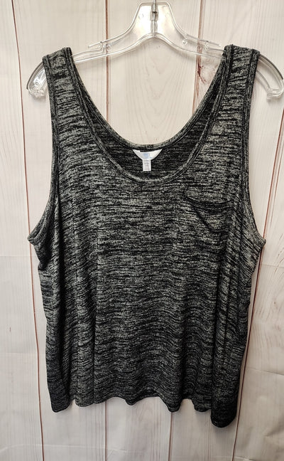 Time and Tru Women's Size XXXL Gray Sleeveless Top