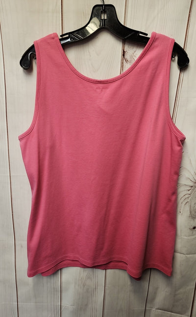 Lands End Women's Size 2X Pink Sleeveless Top