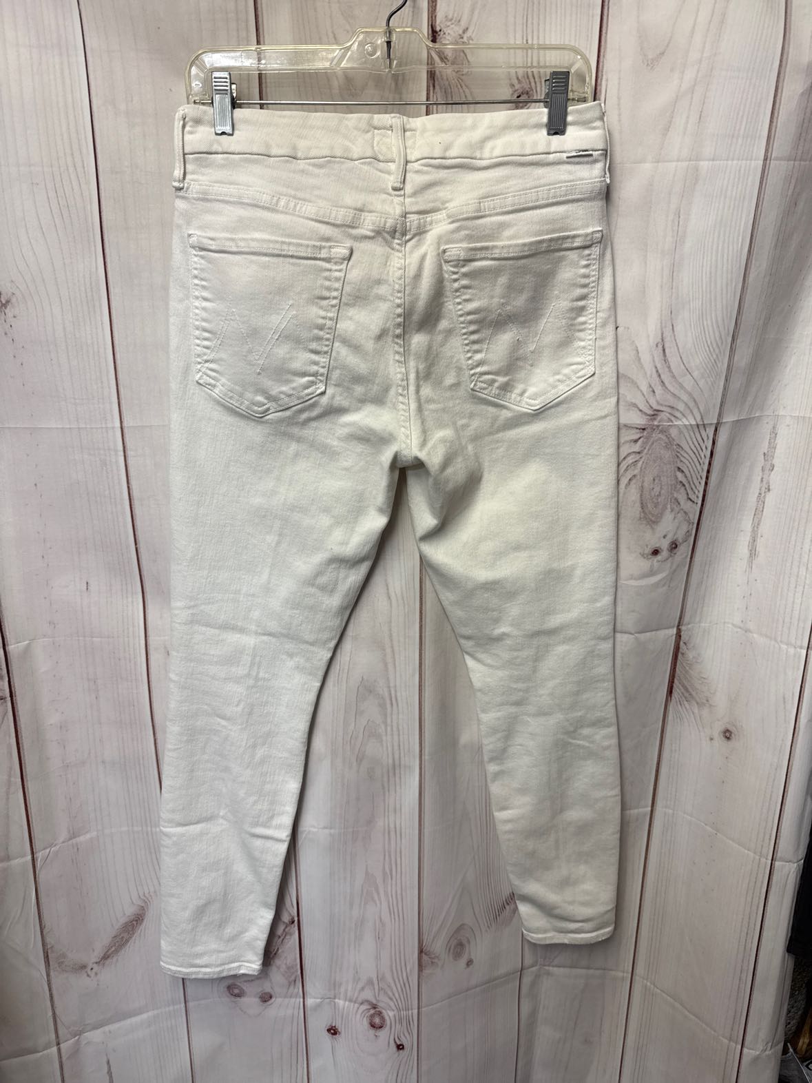 Mother Women's Size 30 (9-10) White Jeans The Looker Ankle