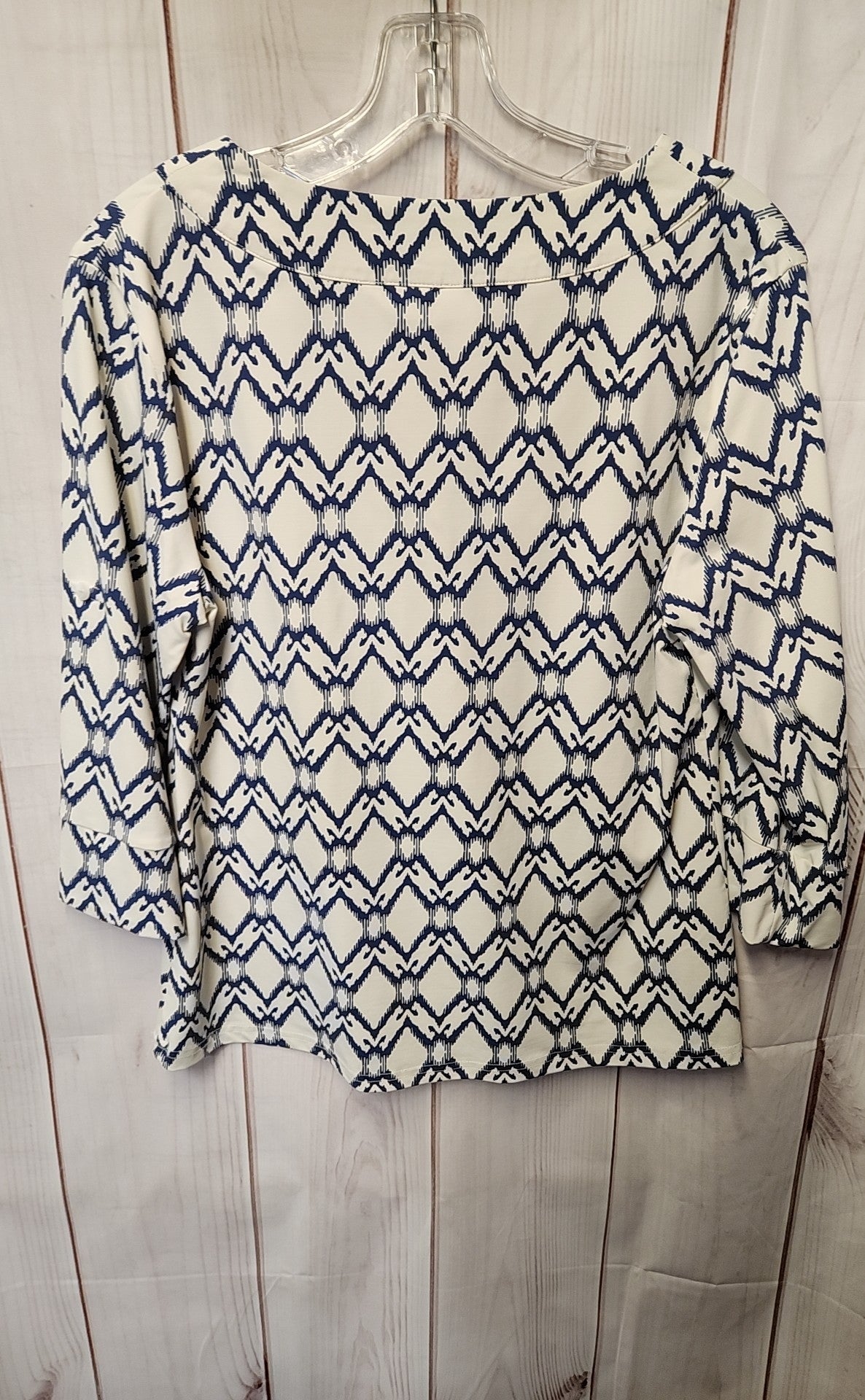 Ellie Kai Women's Size 6 White 3/4 Sleeve Top