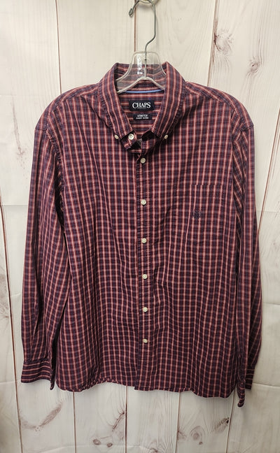 Chaps Men's Size XL Red & Blue Shirt