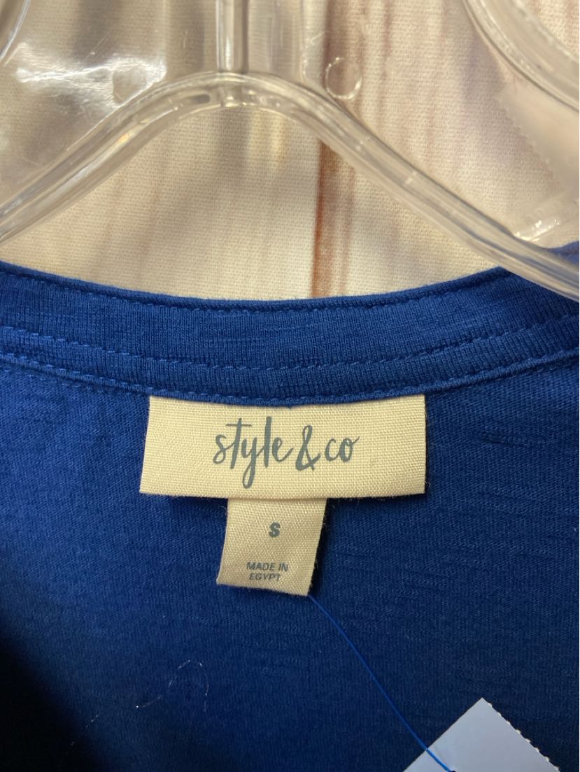 Style & Co Women's Size S Blue Long Sleeve Top