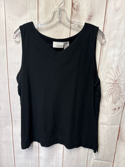 Liz Claiborne Women's Size 1X Black Sleeveless Top