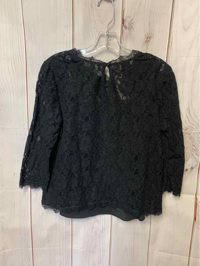 Talbots Women's Size 4 Black 3/4 Sleeve Top