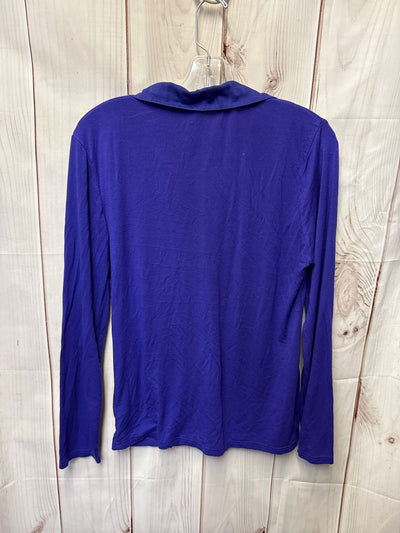 Ravel Women's Size M Purple Full Zip Long Sleeve Top