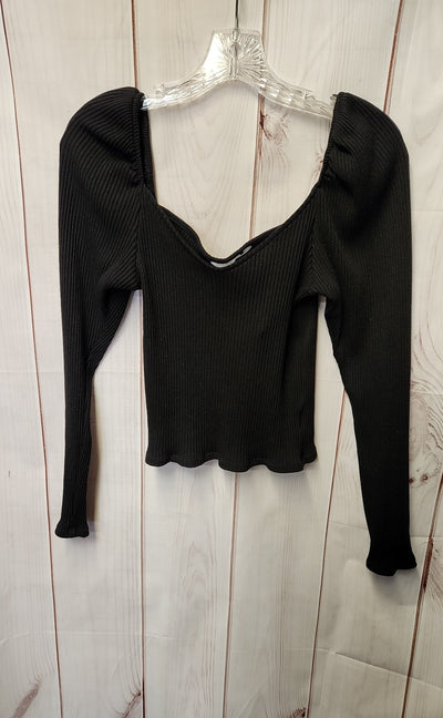 H&M Women's Size M Black Long Sleeve Top