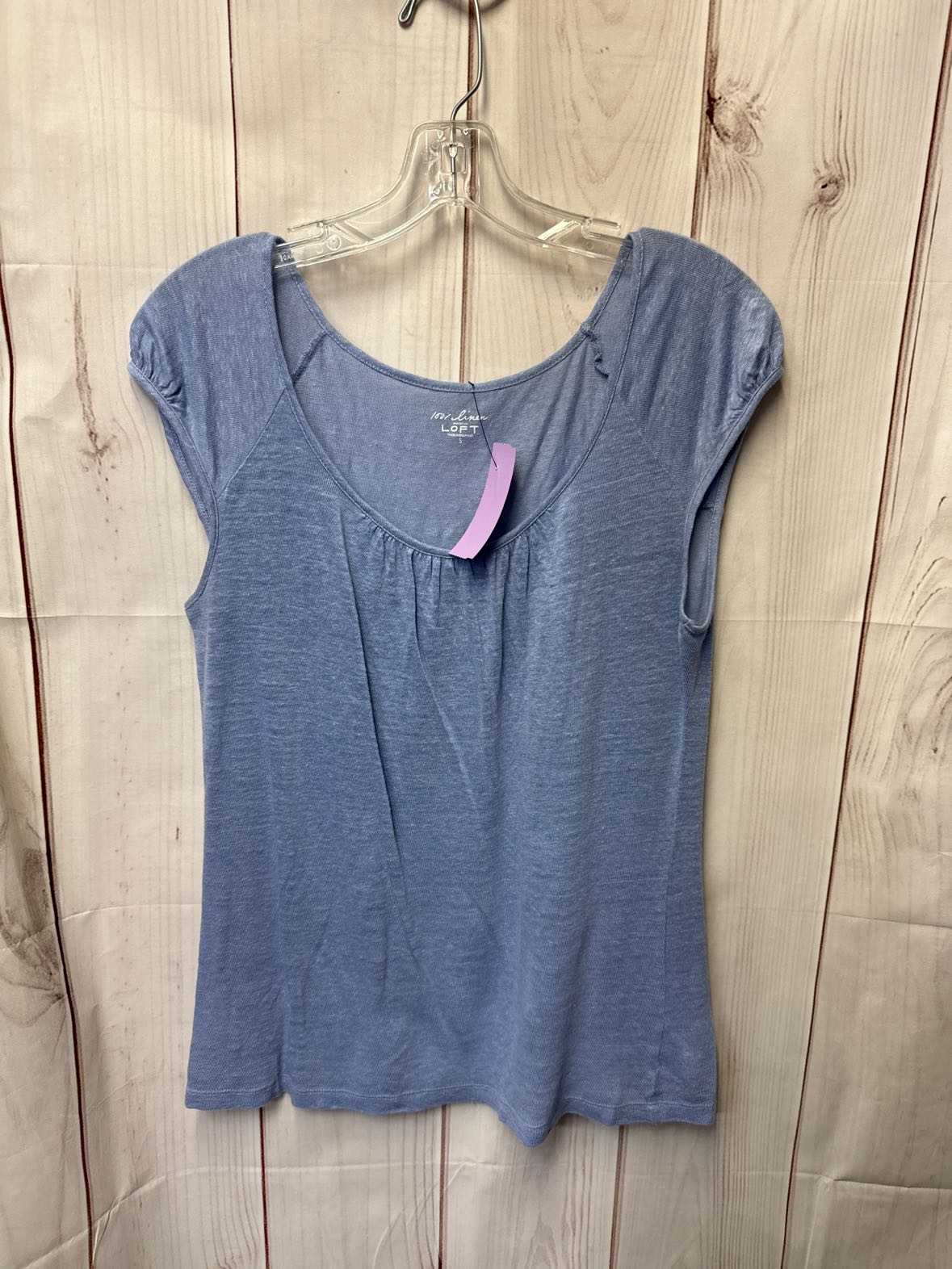 Loft Women's Size S Blue Linen Sleeveless Top