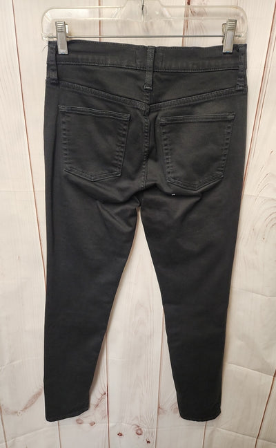 J Crew Women's Size 28 (5-6) Black Jeans 9" High Rise Toothpick