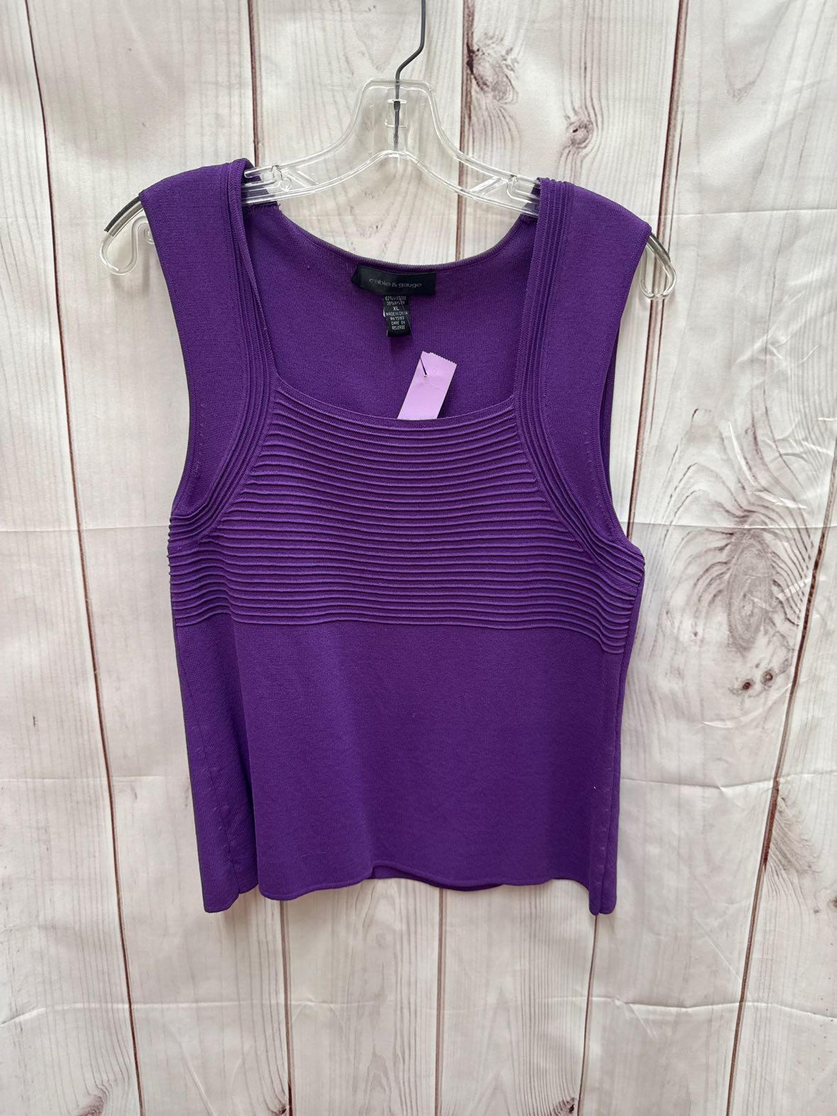 Cable & Gauge Women's Size XL Purple Sleeveless Top