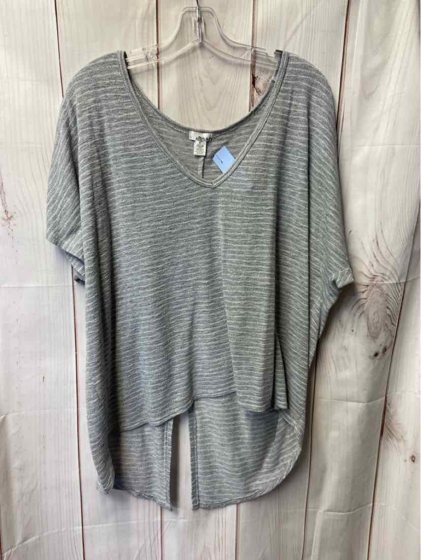 Abound Women's Size XL Gray Short Sleeve Top