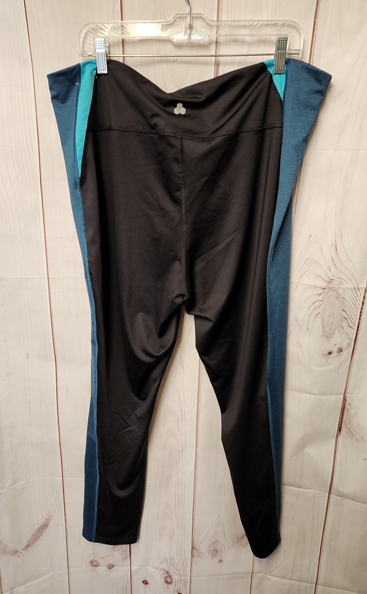 Tek Gear Women's Size 3X Black & Teal Leggings