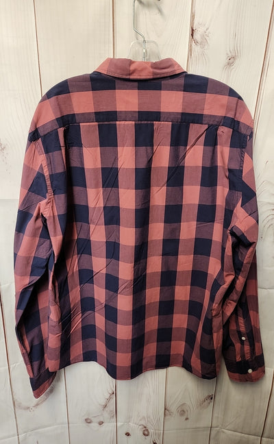 J Crew Men's Size XL Red & Blue Shirt