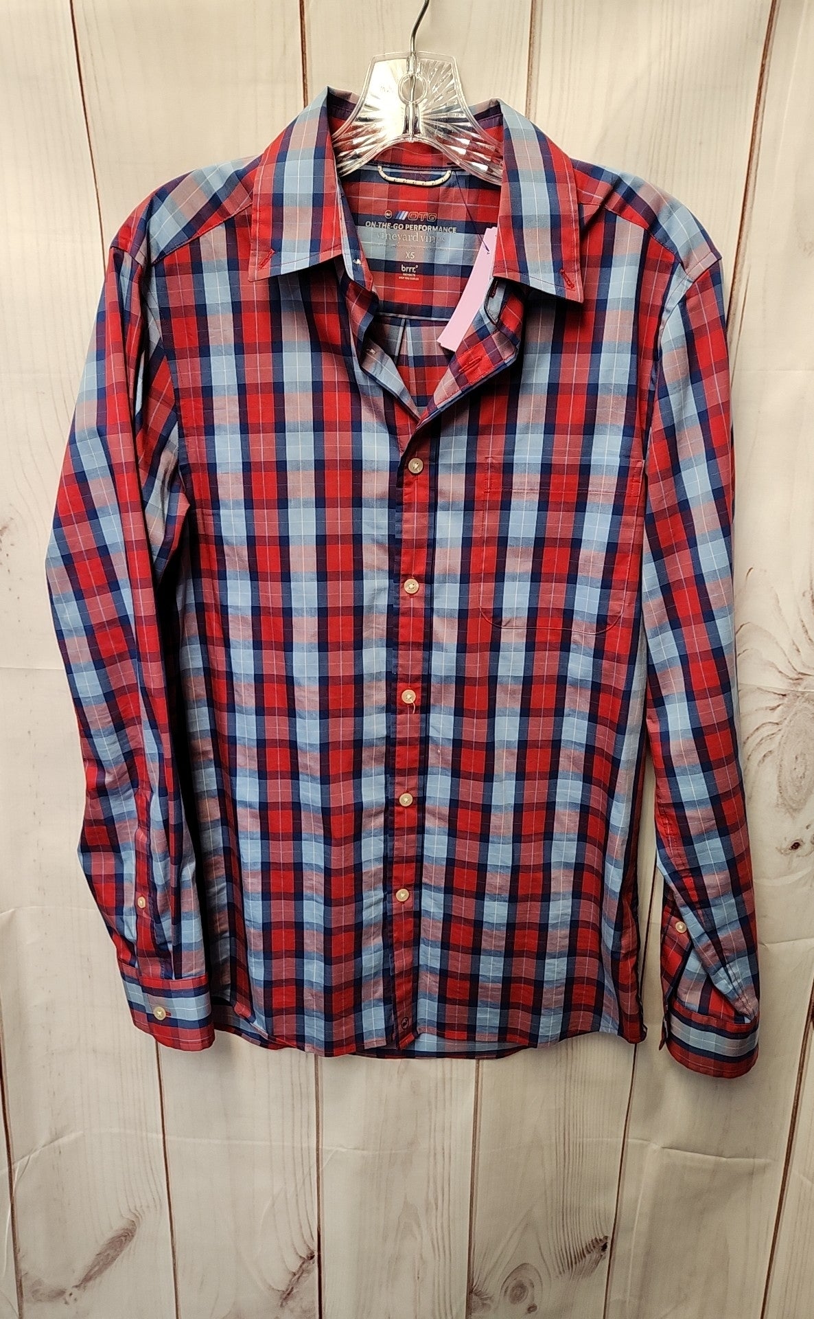 Vineyard Vines Men's Size XS Red & Blue Shirt