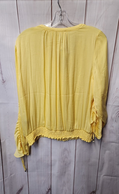 Philosophy Women's Size L Yellow Long Sleeve Top