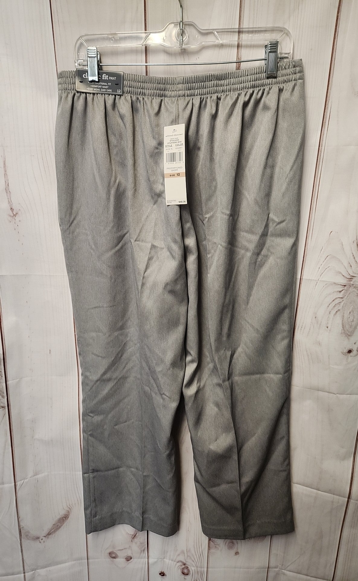 NWT Alfred Dunner Women's Size 12 Gray Pants Classic Fit