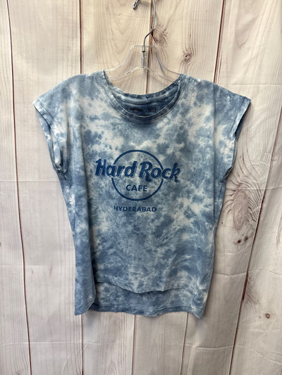 Hard Rock Cafe Women's Size S Blue Short Sleeve Top