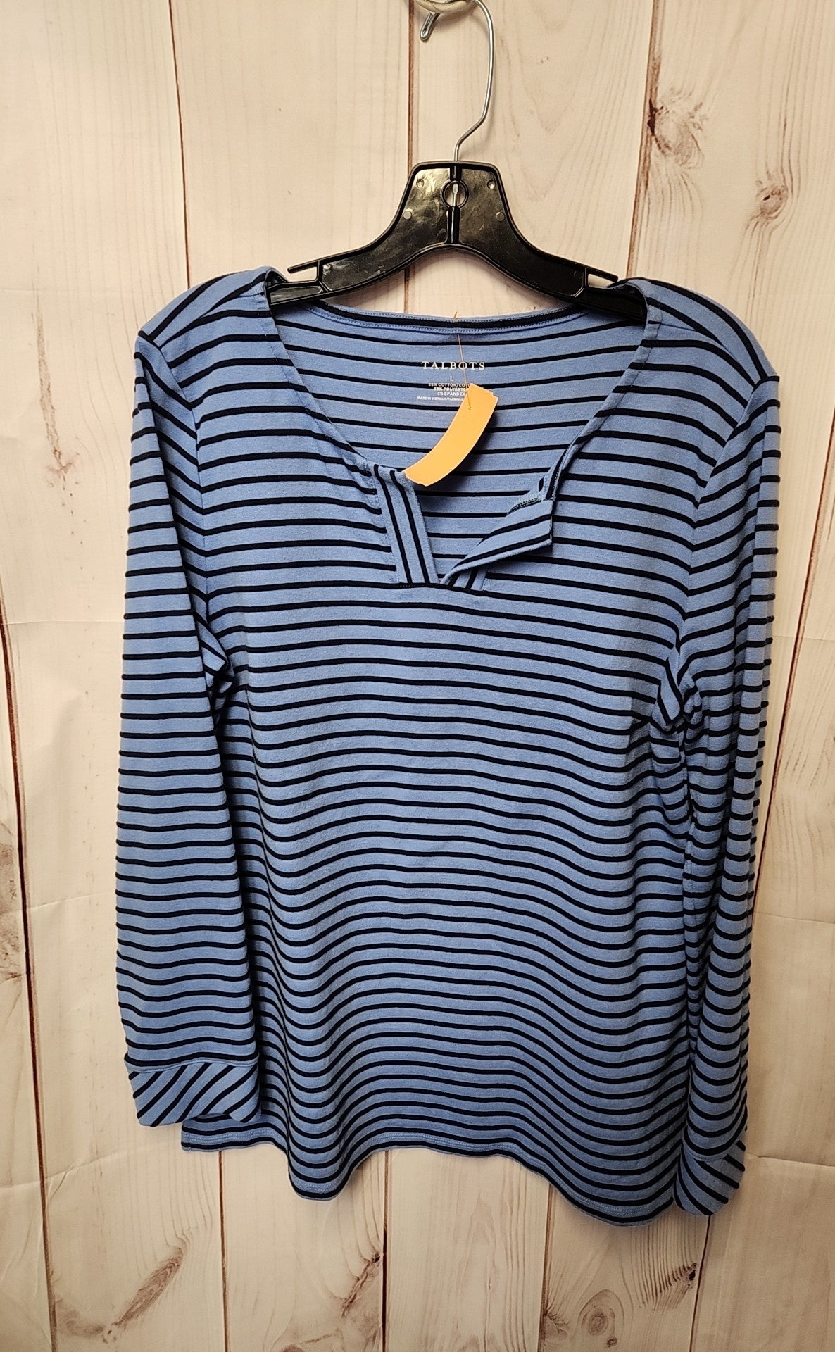 Talbots Women's Size L Blue Long Sleeve Top