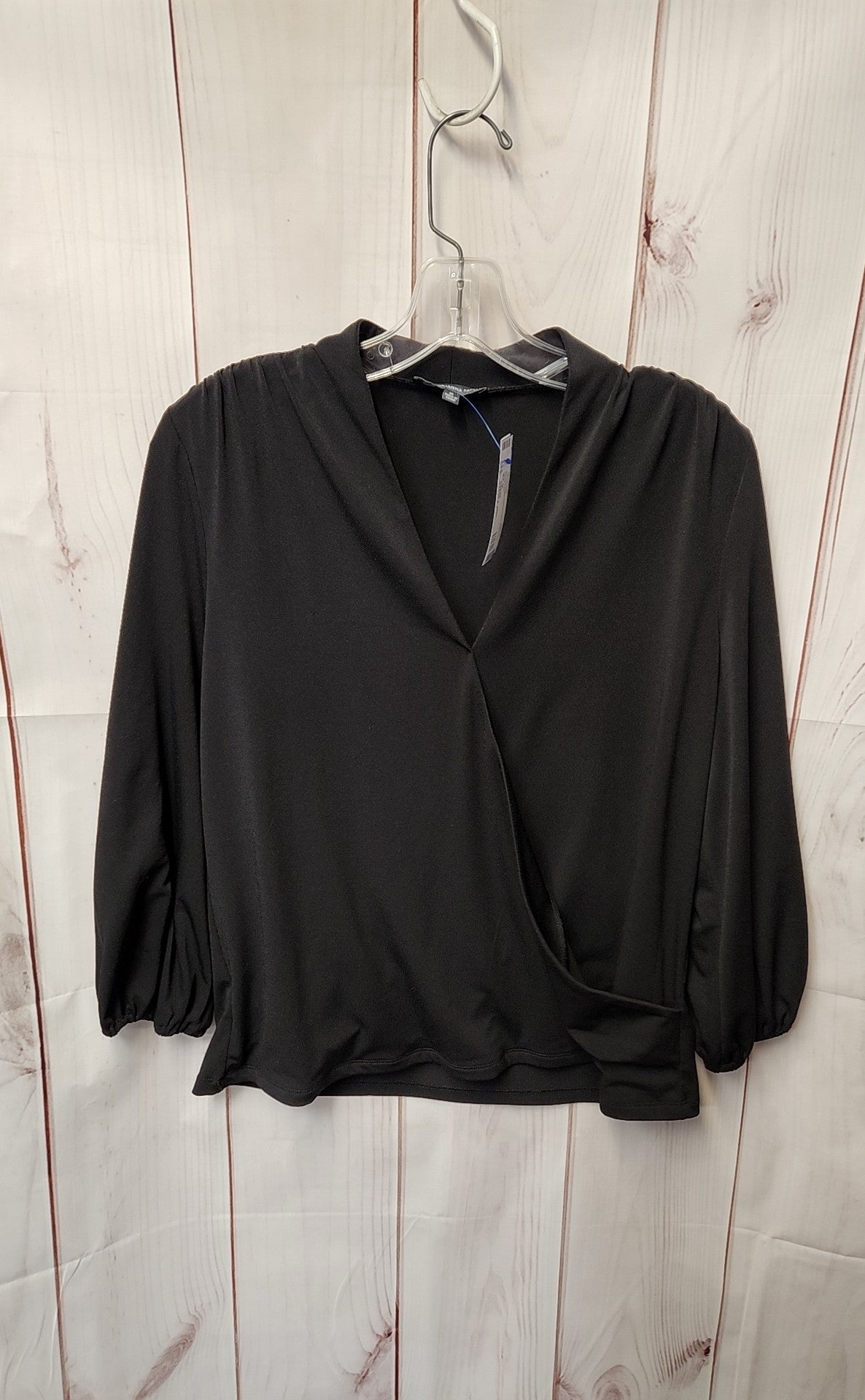 Adrianna Papell Women's Size M Black 3/4 Sleeve Top