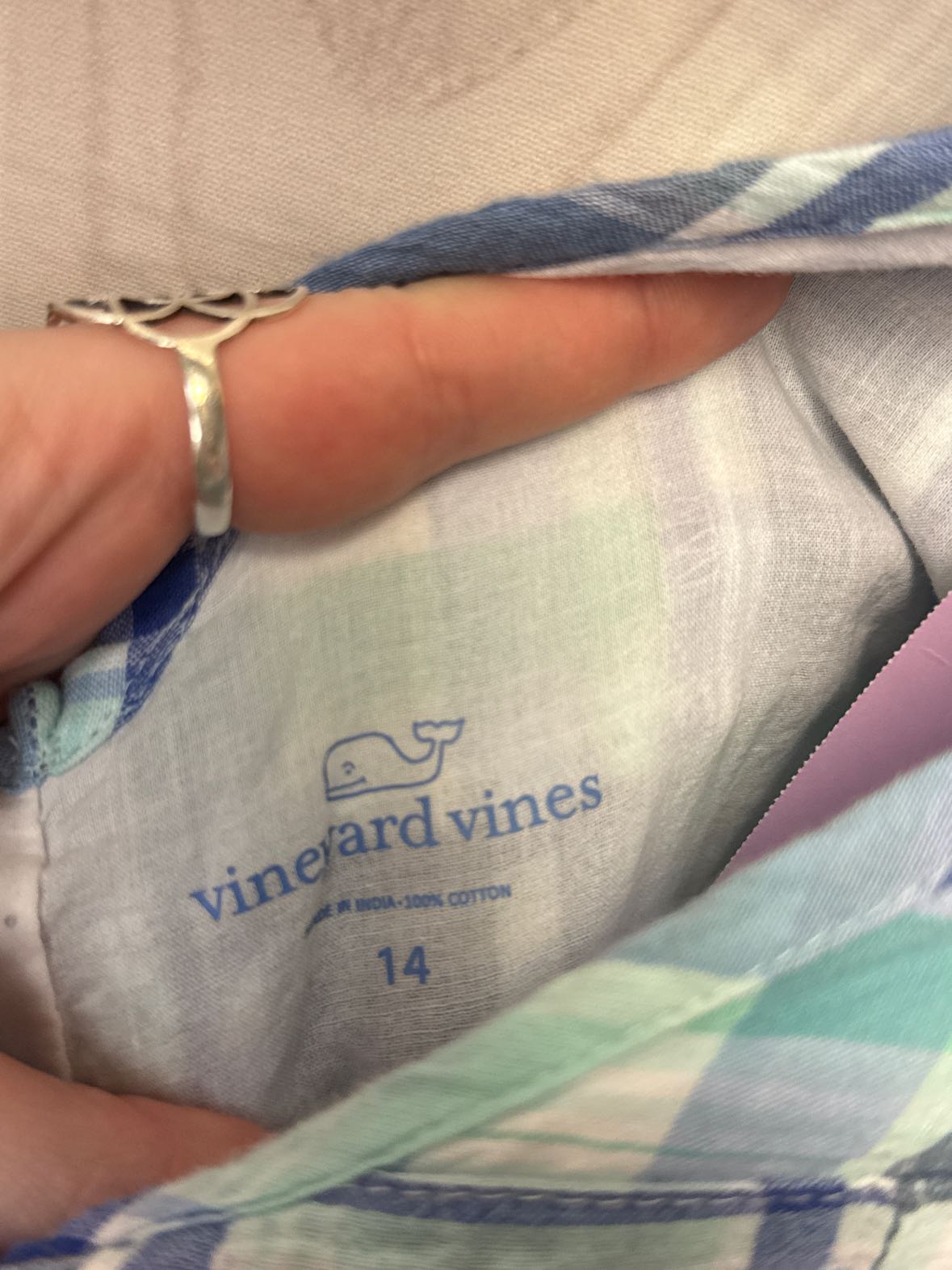 Vineyard Vines Girl's Size 14 Blue Dress