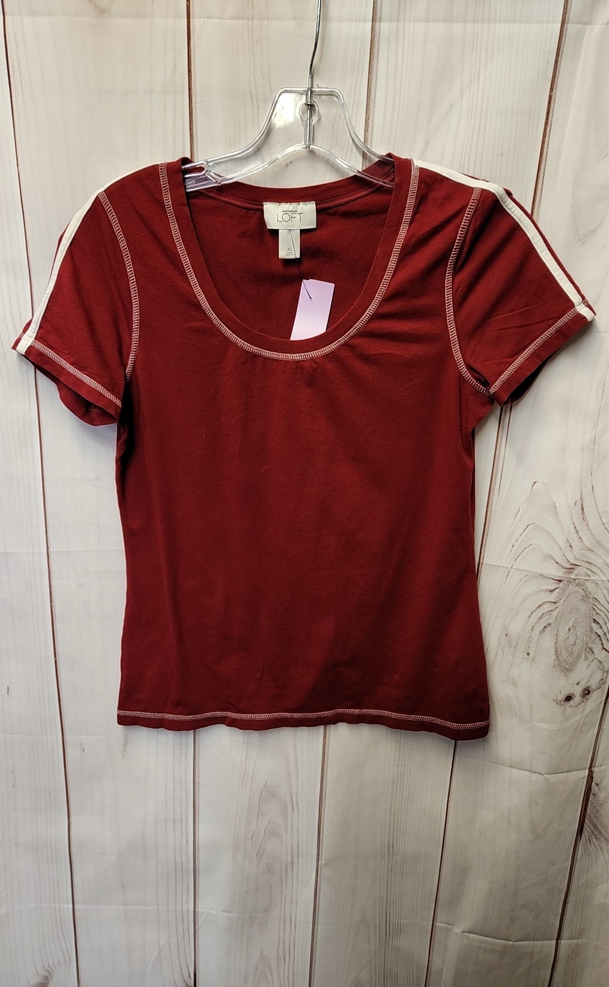 Loft Women's Size XS Red Short Sleeve Top