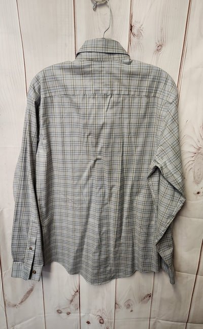 Brooks Brothers Men's Size M Gray Plaid Original Polo Slim Fit Shirt