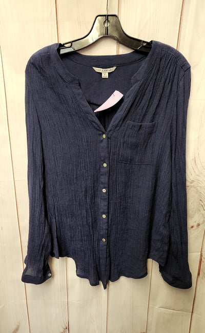 Zac & Rachel Women's Size XL Navy Long Sleeve Top