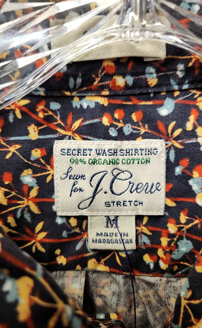 J Crew Men's Size M Navy Floral Shirt