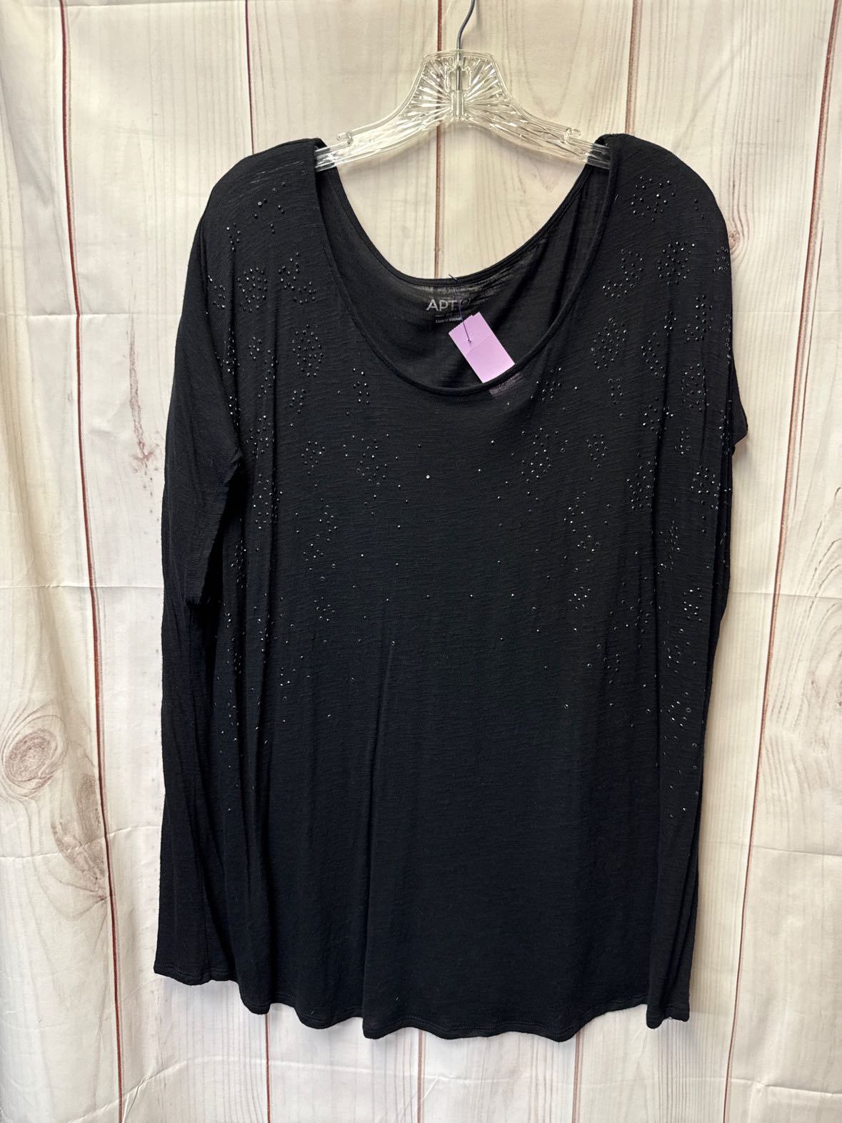 Apt 9 Women's Size 2X Black Short Sleeve Top