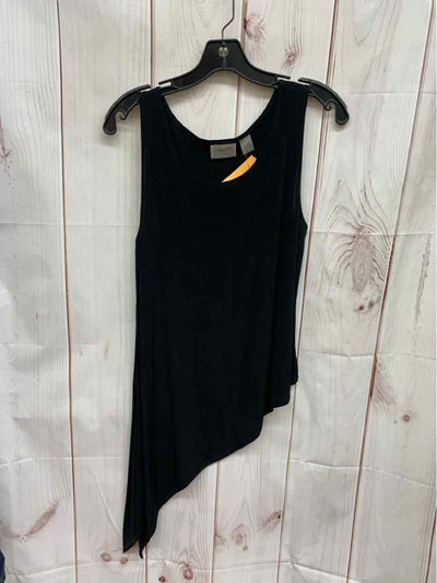 Chico's Women's Size M Black Sleeveless Top