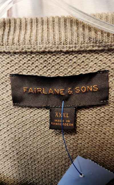 Fairlane & Sons Men's Size XXXL Brown Sweater