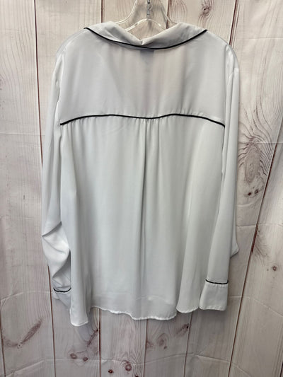 Worthington Women's Size 3X White Long Sleeve Top